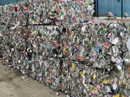 Bales of metal at a MRF